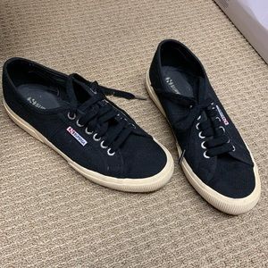 Black superga sneakers